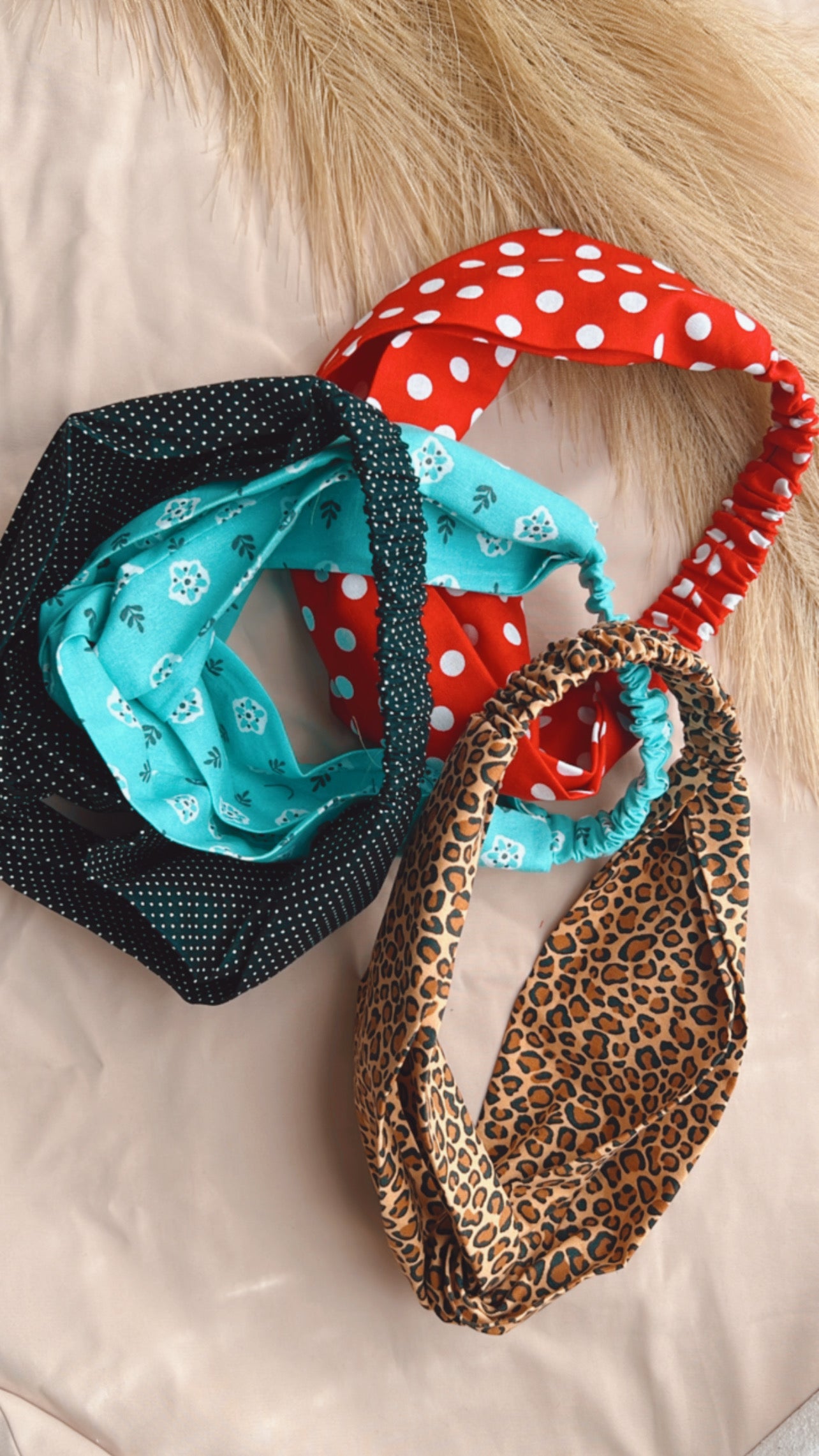 4 different colors cotton fabric headbands